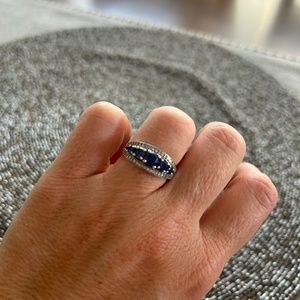 Sterling silver and tanzanite ring
